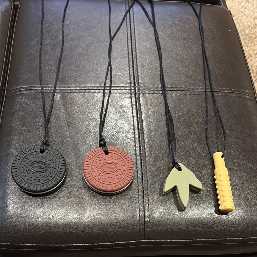 Chewable Cookie and Dino Necklace Set for Kids